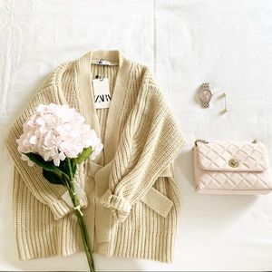 Zara crossover knit cardigan